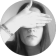 A person with long hair covers their eyes with one hand, partially obscuring their face. The image is in black and white.